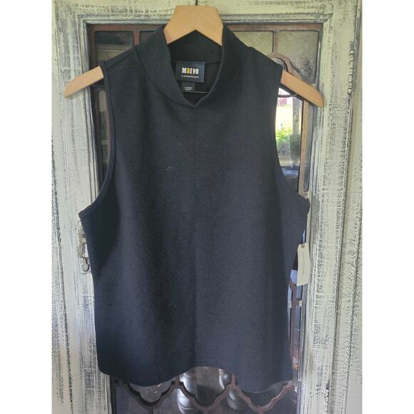 NWT Anthropologie Maeve Black Mock Neck Top - Large - Picture 5 of 5